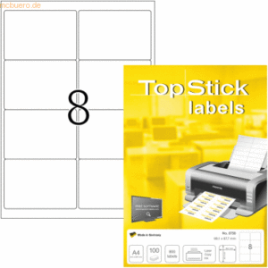 TopStick Universal-Etiketten Papier weiß selbstklebend 99