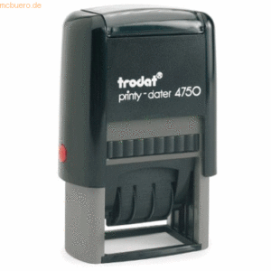 Trodat Textstempel Gebucht Trodat 4750 40x23mm