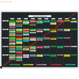 Ultradex Terminplanungs-Set Planrecord-Stecktafel für 12 Aufträge pro