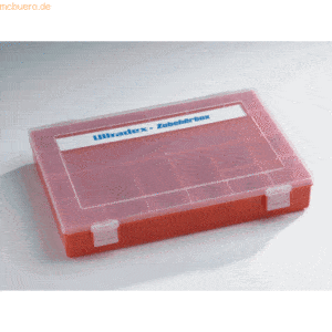 Ultradex Zubehörbox für Einsteckkarten L335xB225xH55mm rot