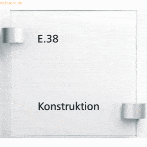 Ultradex Türschild Serie Glasline 210x148mm 2x4mm ES-Glas klar