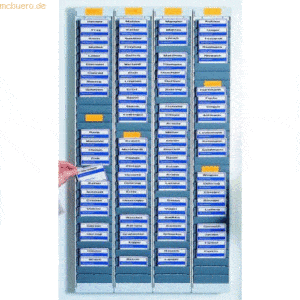 Ultradex Chipkartentafel A mit 25mm Sichtbereich B115xH590xT21mm anthr