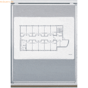 Ultradex Schiebetafel mit Whiteboard BxHxT 1200x1200x22mm weiß incl. R