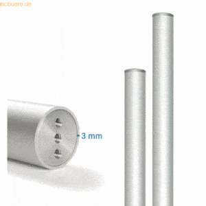 Ultradex Aluminiumstandrohr eloxiert Höhe 2000mm 40mm silber