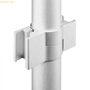 Ultradex Design-Tafelklemme für 40mm Standrohr H40mm eloxiert silber V