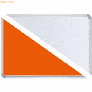 Ultradex Stellwandtafel Pinntafel/Whiteboard B1600xH600xT22mm orange/w