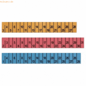 Ultradex Kalender-/Datumstreifen 5 Tage-Woche Tagesspalte 5mm 2022