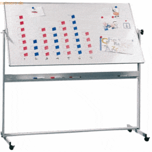 Ultradex Drehtafel mit fahrbarem Ständer 1200x900mm weiß Email