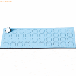 Ultradex Magnetische Symbole Quadrat 9x9mm VE=40 Stück hellblau