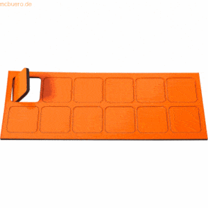 Ultradex Magnetische Symbole Quadrat 19x19mm VE=12 Stück orange