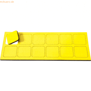 Ultradex Magnetische Symbole Quadrat 19x19mm VE=12 Stück zitrone