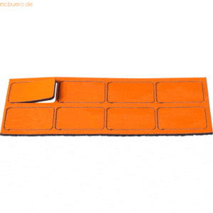 Ultradex Magnetische Symbole Rechteck 30x19mm VE=8 Stück orange