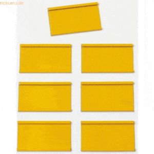 Ultradex Einsteckschiene magnetisch 50x20mm VE=12 Stück gelb