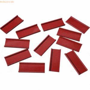 Ultradex Einsteckschiene magnetisch 50x20mm VE=12 Stück rot