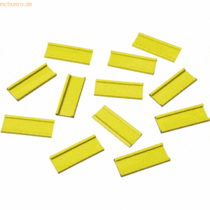 Ultradex Einsteckschiene magnetisch 40x15mm VE=12 Stück gelb