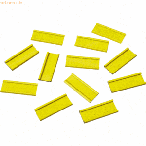 Ultradex Einsteckschiene magnetisch 50x15mm VE=12 Stück gelb
