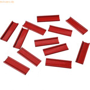Ultradex Einsteckschiene magnetisch 50x15mm VE=12 Stück rot