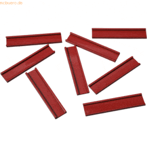 Ultradex Einsteckschiene magnetisch 70x14mm VE=8 Stück rot