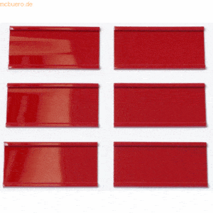 Ultradex Einsteckschiene magnetisch 70x34mm rot VE=6 Stück
