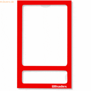 Ultradex Fototasche magnetisch mit Rückwand 70x113mm rot VE=5 Stück