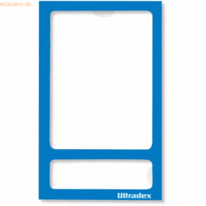 Ultradex Fototasche magnetisch mit Rückwand 70x113mm blau VE=5 Stück