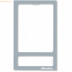 Ultradex Fototasche magnetisch mit Rückwand 70x113mm grau VE=5 Stück