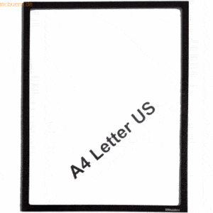 Ultradex Infotasche magnetisch Letter US A4 231x294mm schwarz VE=25 St