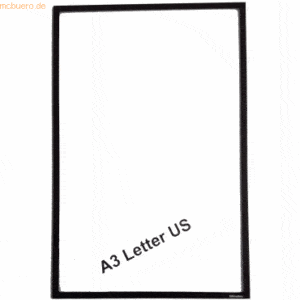 Ultradex Infotasche magnetisch Letter US A3 294x447mm schwarz VE 5 Stü