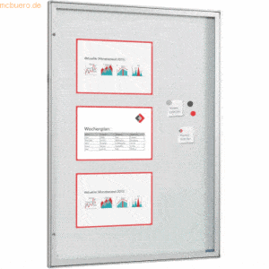 Ultradex Plakatvitrine A0 hoch 91x126x3cm abschließbar