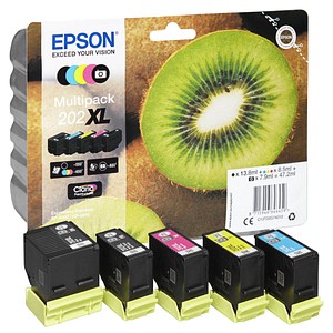 5 EPSON 202XL/T02G74 schwarz