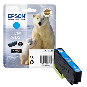 EPSON 26 XL / T2632 XL cyan Tintenpatrone