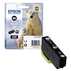 EPSON 26 / T2611 Foto schwarz Tintenpatrone