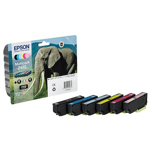 6 EPSON 24XL / T2438XL schwarz