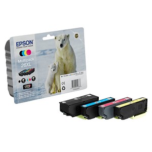 4 EPSON 26XL / T2636XL schwarz