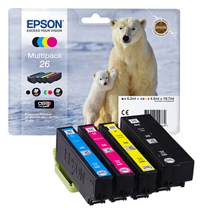 4 EPSON 26 / T2616 schwarz