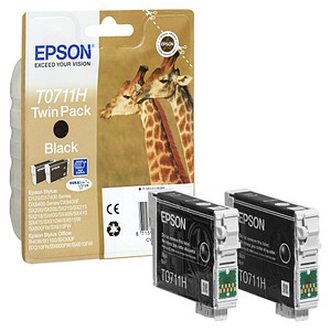 2 EPSON T0711H schwarz Tintenpatronen