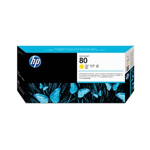 HP 80 gelb (C4823A) Druckkopf und Druckkopfreiniger