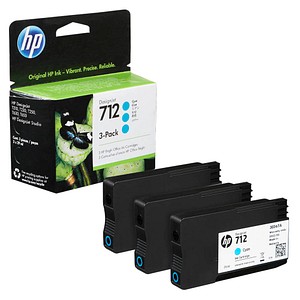 3 HP 712 cyan (3ED77A) Tintenpatronen