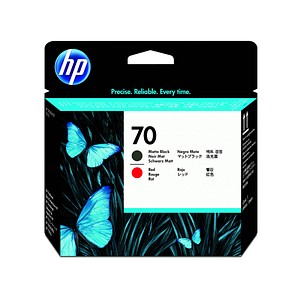HP 70 mattschwarz/rot (C9409A) Druckkopf