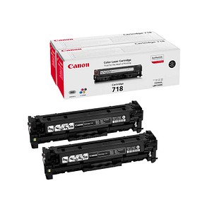 2 Canon 2x 718 BK schwarz Toner