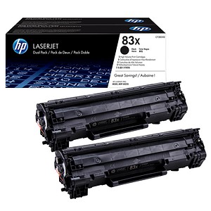 2 HP 83X (CF283XD) schwarz Tonerkartuschen