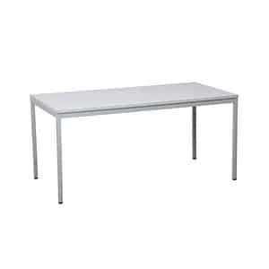 Gürkan Schreibtisch lichtgrau rechteckig 4-Fuß-Gestell grau 160