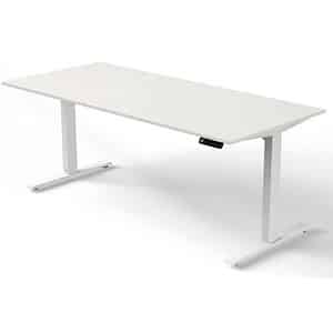 Kerkmann Move 3 höhenverstellbarer Schreibtisch weiß rechteckig T-Fuß-Gestell weiß 180