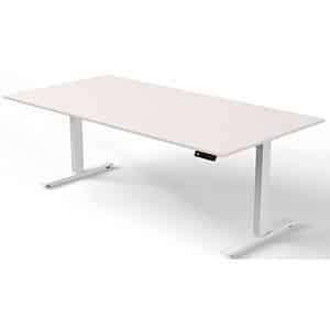 Kerkmann Move 3 höhenverstellbarer Schreibtisch weiß rechteckig T-Fuß-Gestell weiß 200