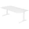 HAMMERBACHER XB2E höhenverstellbarer Schreibtisch weiß rechteckig C-Fuß-Gestell weiß 200
