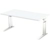 HAMMERBACHER US16 höhenverstellbarer Schreibtisch weiß rechteckig C-Fuß-Gestell weiß 160