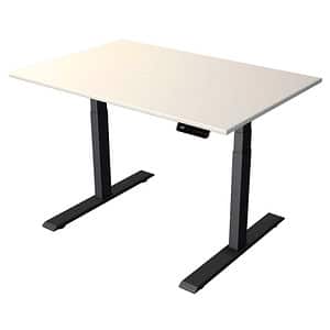 Kerkmann Move 2 höhenverstellbarer Schreibtisch weiß rechteckig T-Fuß-Gestell grau 120