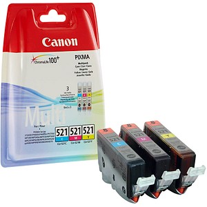 3 Canon CLI-521 C/M/Y cyan