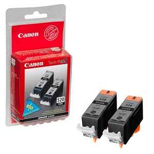 2 Canon PGI-520 BK Twin-Pack schwarz Tintenpatronen