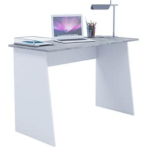 VCM my office Masola Maxi Schreibtisch beton rechteckig Wangen-Gestell weiß 110